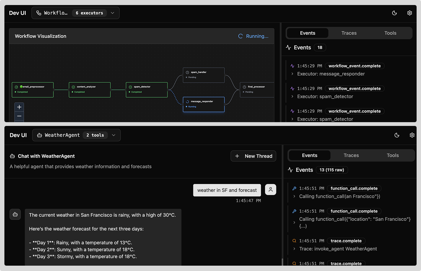 DevUI Screenshot